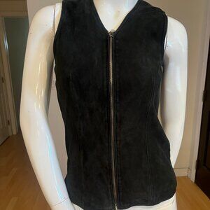 80'S VERSUS BY GIANNI VERSACE SUEDE KNIT BACK VEST SIZE 44 IT / 6 US